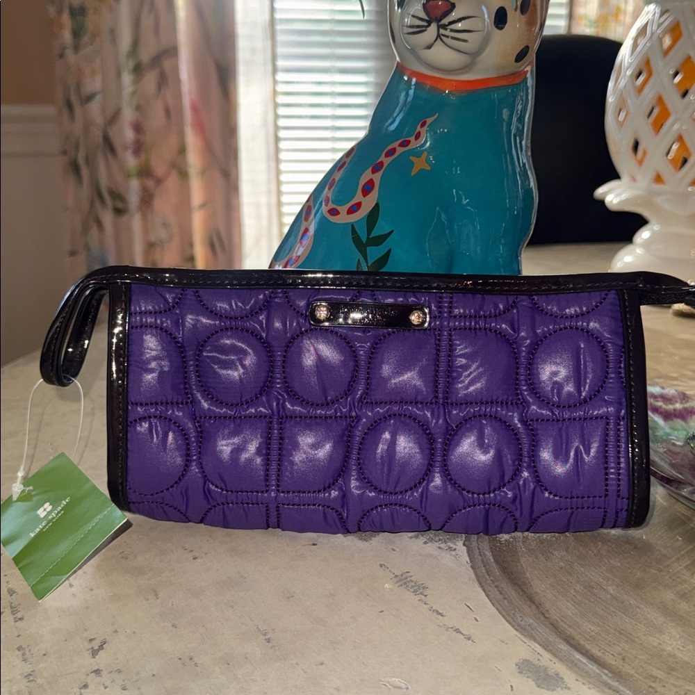 Vintage Kate Spade Purple Puffer Quilted Nylon Bag Ew Hedy Chamomix Violet